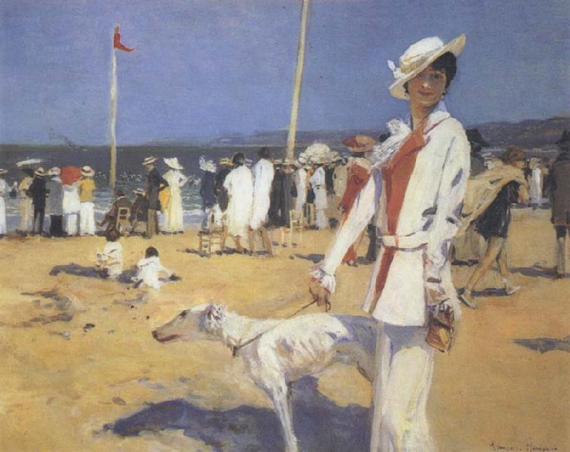Francois Flameng Riviera Promenade oil painting image